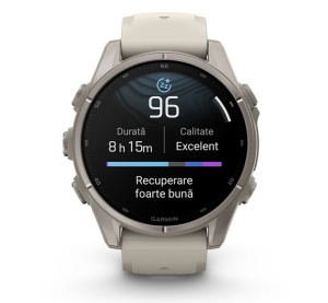 Garmin Fenix 9 - 43mm Titan cu curea din silicon French Gray - Img 10
