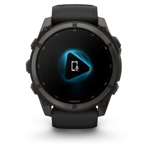 Garmin Fenix 9 - 51mm Titan DLC Carbon grey cu curea neagra din silicon - Img 8