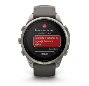 Garmin Fenix 9 Pro - inReach, Solar, 47mm Titan Pebble Gray cu curea din silicon Silver Gray - Img 7