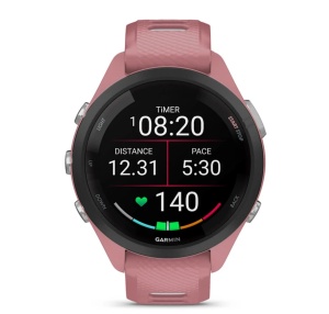Garmin Forerunner 265S Ramă neagră cu carcasă roz deschis şi curea din silicon roz deschis/gri pudră - Img 3