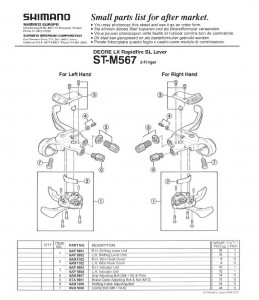 INDICATOR SHIMANO ST-M567 STANGA