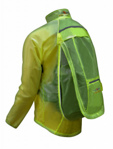 Jacheta FUNKIER Varallo Pro cu protectie pt rucsac - Galben transparent S - Img 3