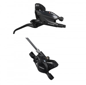 MANETA DE SCHIMBATOR/FRANA SHIMANO ST-EF505(8R) BR-MT200(R) 8 VIT. FARA ADAPTOR PLACUTE RESIN INCL. OLIVA SI INSERTIE CONECTARE FURTUN SM-BH59-SS 1700MM NEGRU CAMASA SP41 600/300MM AMBALAT IND.
