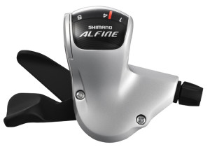 MANETA DE SCHIMBATOR SHIMANO ALFINE SL-S503 8 VIT. CABLU 2100MM NEGRU PT. CJ-8S40 (PT. SCANDINAVIAN) ARGINTIU AMBALAT IND.