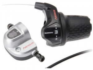 MANETA DE SCHIMBATOR SHIMANO NEXUS SL-3S42E 3 VIT. REVO CABLU 1700MM CAMASA NEAGRA SP40 CAPAT ETANS SM-BC06 LONG GRIP VRAC