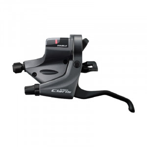 MANETA SCHIMBATOR/FRANA SHIMANO CLARIS ST-R200 STANGA 2 VIT. CABLU 1800MM RAPIDFIRE PLUS PT. SOSEA PT. FRANA MECANICA PE DISC/CALPER/CANTI AMBALAT IND.