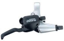 MANETA SCHIMBATOR/FRANA SHIMANO DEORE ST-M530-S DREAPTA 9 VIT. CABLU DE SCHIMBATOR 2050MM 2 DEGETE PT. V-BRAKE OGD ARGINTIU VRAC