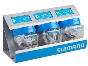 NIT DE CONECTARE PT. LANT SHIMANO 9 VIT./100BUC. & 10 VIT./100BUC. & 11 VIT./100BUC. KIT IN BIDON PE STAND
