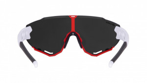 Ochelari Force Creed, lentila neagra oglinda, alb/rosu - Img 5