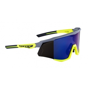 Ochelari Force Sonic, lentila albastra oglinda, gri/fluo - Img 7