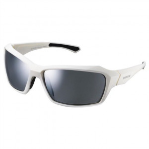OCHELARI SHIMANO CE-PLSR1MR FRAME MAT WHITE LENCES SMOKE SILVER MIRROR (18)