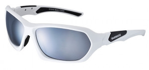 OCHELARI SHIMANO S41X MAT WHITE/BLACK LENTILE SMOKE SILVER MIRROR LENTILE ADD. ORANGE (16)