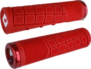 ODI Grips Reflex v2.1 Lock-On red w/ red clamps 135mm