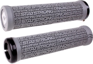 ODI Grips Stay Strong v2.1 grey w/ black clamps 135mm