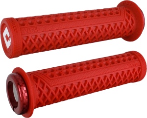 ODI Grips Vans V2.1 Lock-On red w/ red clamps 135mm