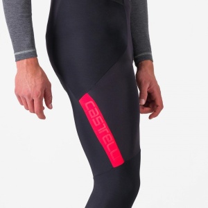Pantaloni lungi cu bretele Castelli Sorpasso RoS Negru/Rosu XXL - Img 7