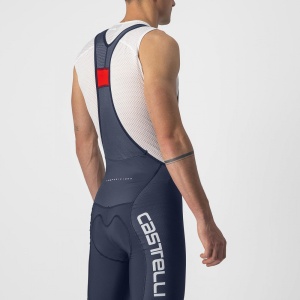 Pantaloni scurti cu bretele Castelli Competizione Kit, Indigo/Gri, S - Img 4
