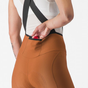 Pantaloni scurti cu bretele Castelli Espresso W DT, de dama, Maro, S - Img 5