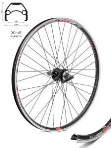 Roata spate CROSSER X2 36H 26" Filet, QR - Frana disc (6 suruburi) cu butuc R-D242 | capsata