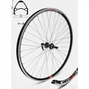 Roata spate CROSSER X3 36H 28" Filet, QR - Frane V-brake cu butuc JY752