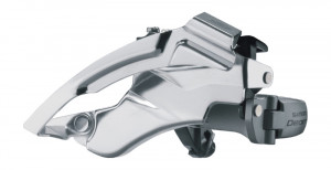 SCHIMBATOR FATA SHIMANO DEORE LX FD-M580 TRIPLU TOP SWING TRAGERE DUBLA COLIER INCL. ADAPTOR 28.6MM UNGHI CS 66-69 PT. 44T VRAC
