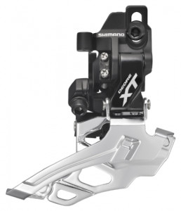 SCHIMBATOR FATA SHIMANO DEORE XT FD-M786D-L DUBLU PT. 10 VIT. PE SPATE DOWN SWING TRAGERE DUBLA PRINDERE DIRECT MOUNT PT. 38/44T UNGHI CS 66-69 NEGRU AMBALAT IND.