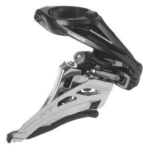 SCHIMBATOR FATA SHIMANO DEORE XT FD-M8020-H DUBLU PT. 2X11 HIGH CLAMP SIDE SWING TRAGERE PRIN FATA COLIER 34.9MM (INCL. ADAPTOR 28.6 & 31.8MM) UNGHI CS 66-69 AMBALAT IND.