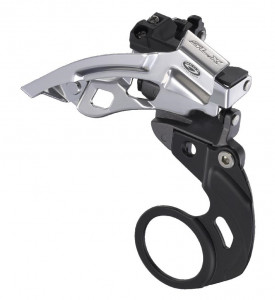 SCHIMBATOR FATA SHIMANO SLX FD-M660-E E-TYPE TOP SWING TRAGERE DUBLA PT. 44T FARA BB PLATE & SURUB PT. BB PLATE UNGHI CS 66-69 AMBALAT IND.