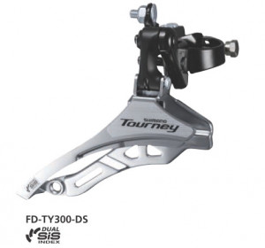SCHIMBATOR FATA SHIMANO TOURNEY FD-TY300 TRIPLU SIS TRAGERE DE JOS COLIER 31.8MM FOR 42T UNGHI CS 66-69 CHAINLINE 47.5MM AMBALAT IND.