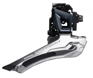 SCHIMBATOR FATA SHIMANO ULTEGRA FD-R8000 DUBLU PT. 11 VIT. PE SPATE DOWN SWING BRAZED-ON UNGHI CS 61-66 PT. 46/53T CL 43.5MM AMBALAT IND.