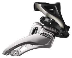 SCHIMBATOR FATA SHIMANO XTR FD-M9020-H DUBLU PT. 11 VIT. PE SPATE HIGH CLAMP SIDE SWING TRAGERE PRIN FATA COLIER 34.9MM (INCL. ADAPTOR 28.6MM & 31.8MM) UNGHI CS 66-69 AMBALAT IND.