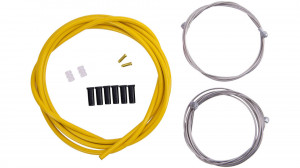 Set cablu + camasa frana CONTEC Neostop fata/spate - Yellow
