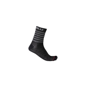 Sosete Castelli Go 15, Negru/Alb, S/M, 36-39