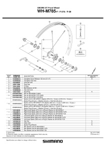 SPITA SHIMANO WH-M785-F-275 DREAPTA 284MM & CAPAT/SAIBA