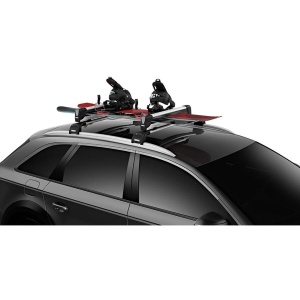 Suport 5 perechi schiuri Thule SnowPack Extender 7325 Argintiu cu prindere pe bare transversale aluminiu cu profil T - Img 7