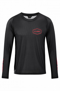 TRICOU CICLISM CUBE VERTEX ROUND NECK JERSEY L/S BLACK M
