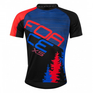 Tricou ciclism Force MTB X5 albastru/rosu L - Img 3
