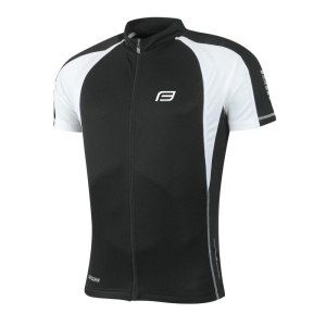 Tricou ciclism Force T10 negru/alb S