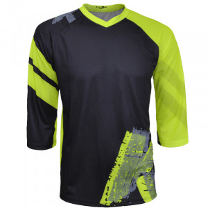 Tricou Ciclism FUNKIER Dolomiti Enduro - Negru/Galben S