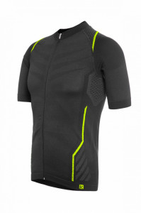 Tricou Ciclism FUNKIER Respirare Elite - Gri/Galben M/L - Img 2