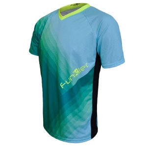 Tricou Ciclism FUNKIER Termoli Enduro Men (S/S) - Blue/Green L - Img 5