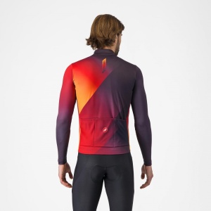 Tricou cu maneca lunga Castelli Amplify Thermal Mov/Rosu/Galben M - Img 6