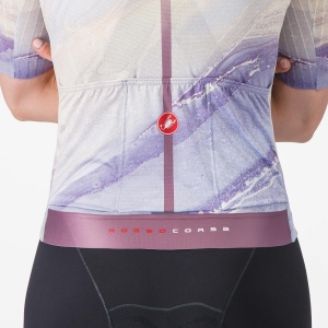 Tricou cu maneca scurta Castelli Aero PRO 8S W, pentru femei, violet multicolor, L - Img 3