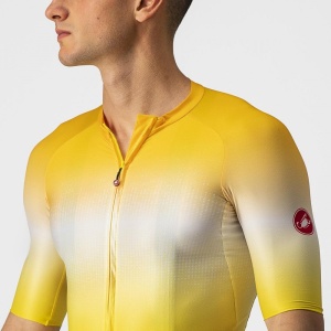 Tricou cu maneca scurta Castelli Aero Race 6.0 Galben/Alb L - Img 5