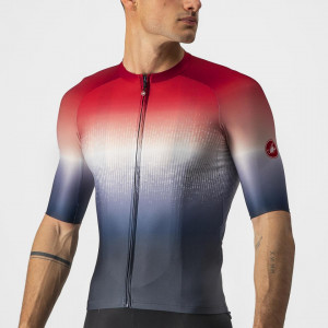 Tricou cu maneca scurta Castelli Aero Race 6.0, Rosu/Alb/Bleumarin, XXL - Img 5