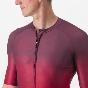 Tricou cu maneca scurta Castelli Aero Race 6.0, Visiniu, M - Img 5