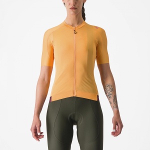 Tricou cu maneca scurta Castelli Espresso W de dama Portocaliu/Visiniu L