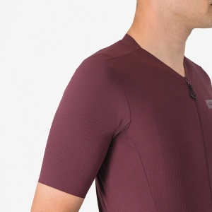 Tricou cu maneca scurta Castelli Premio EVO, pentru barbati, visiniu inchis, S - Img 2