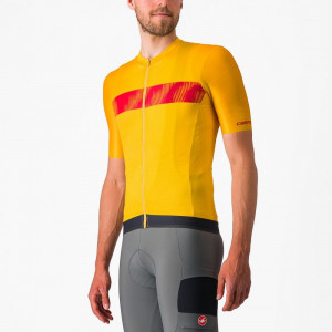 Tricou cu maneca scurta Castelli Unlimited Endurance, Galben/Rosu, XL - Img 3