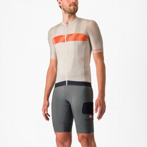 Tricou cu maneca scurta Castelli Unlimited Endurance, Gri/Portocaliu, XXL - Img 2